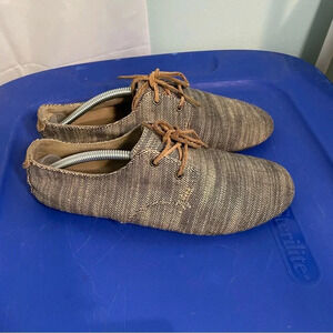 Sanuk‎ Canvas Textile Ballet Oxford size 7.5 Blue/White Multi Women’s